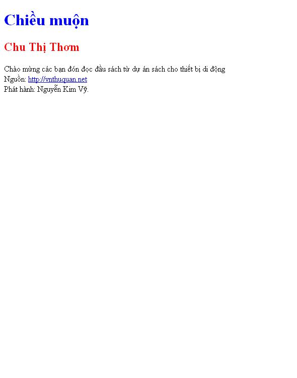 Chiều muộn