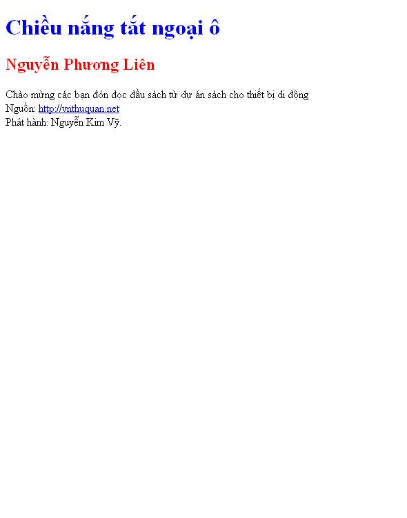 Chiều nắng tắt ngoại ô