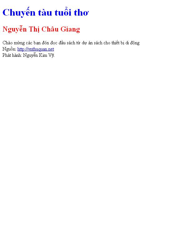 Chuyến tàu tuổi thơ