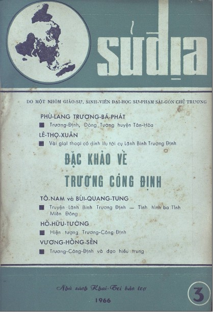 TẬP-SAN SỬ ĐỊA 3 - ĐẶC KHẢO VỀ TRƯƠNG CÔNG ĐỊNH
