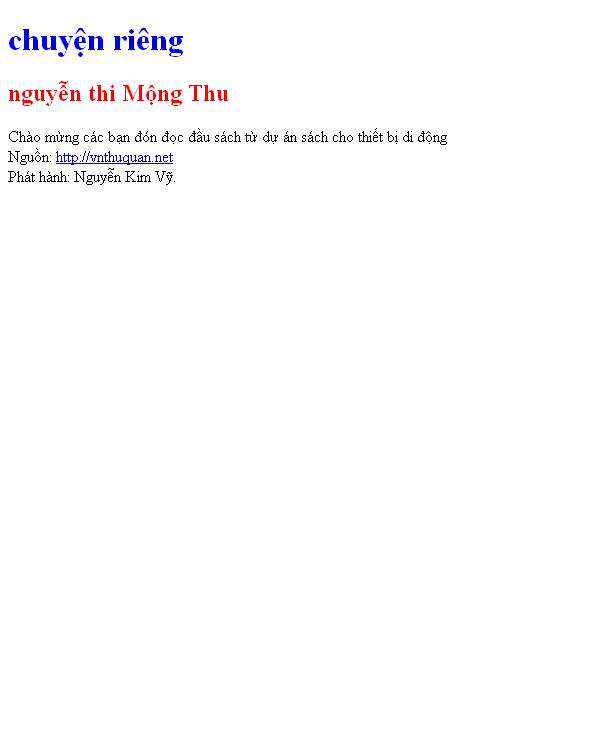 chuyện riêng