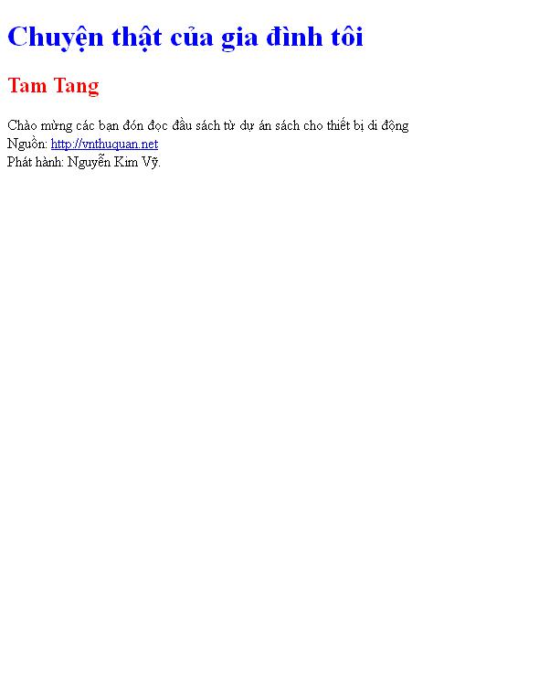 Chuyện thật của gia đình tôi