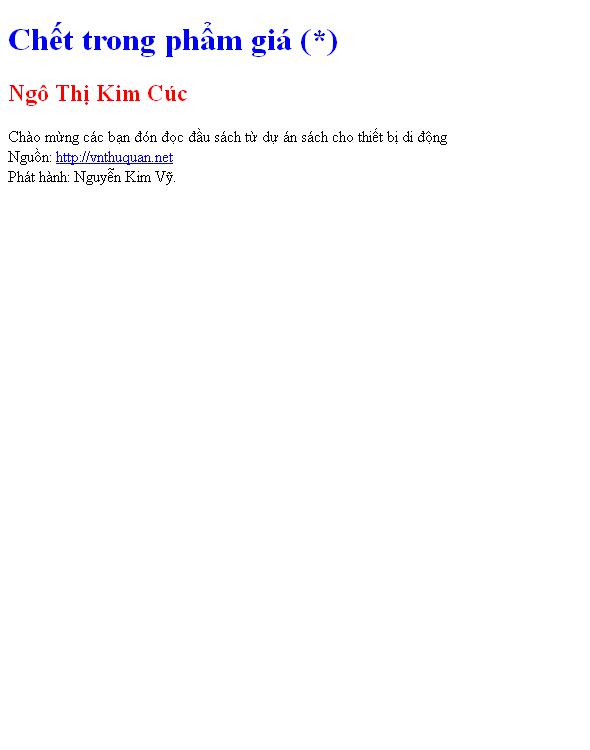 Chết trong phẩm giá (*)