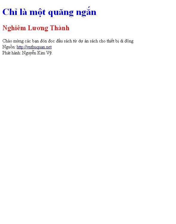 Chỉ là một quãng ngắn