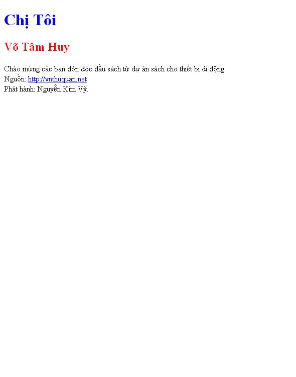 Chị Tôi