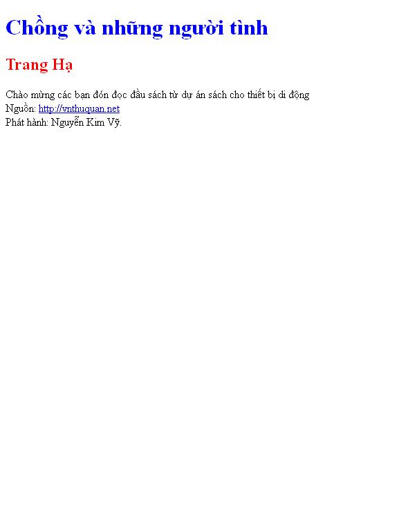 Chồng và những người tình