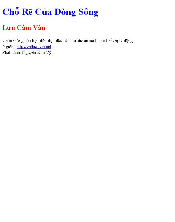 Chỗ Rẽ Của Dòng Sông