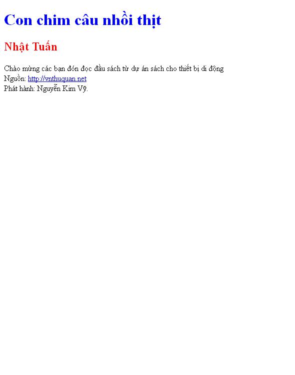 Con chim câu nhồi thịt