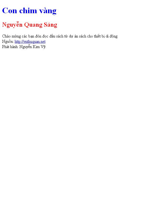 Con chim vàng
