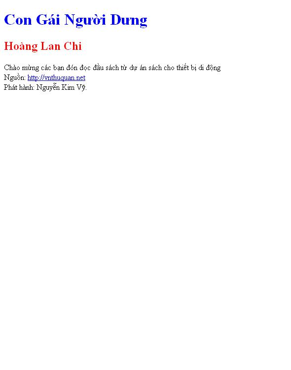 Con Gái Người Dưng