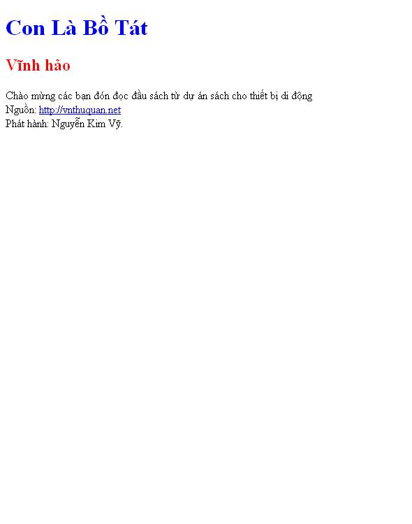 Con Là Bồ Tát