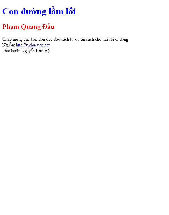 Con đường lầm lỗi