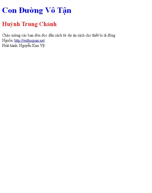 Con Đường Vô Tận