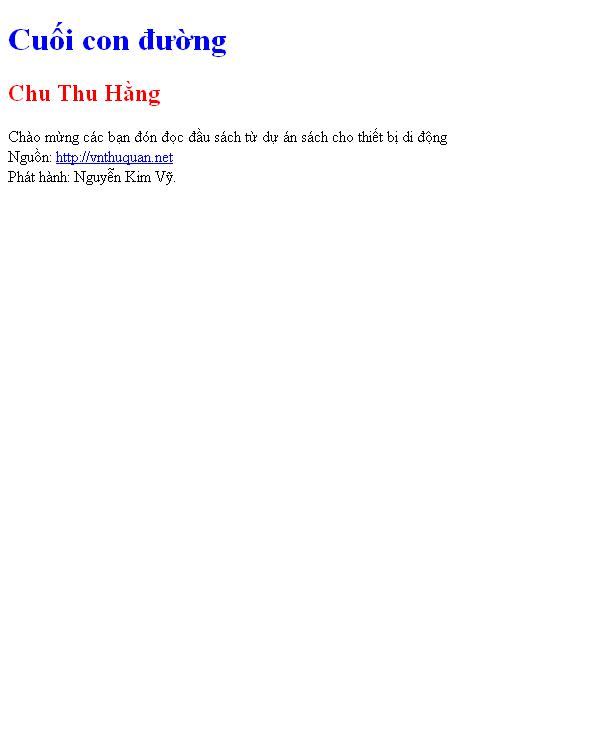 Cuối con đường