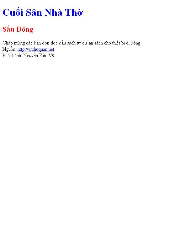 Cuối Sân Nhà Thờ