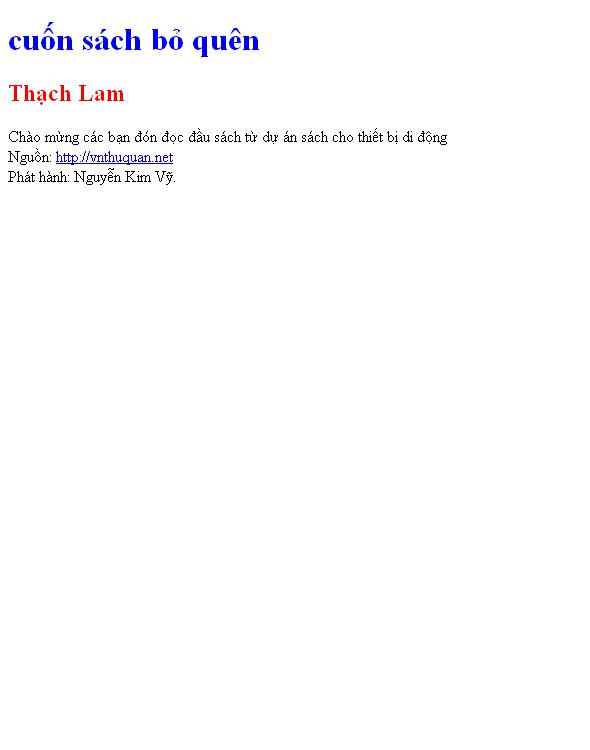 cuốn sách bỏ quên