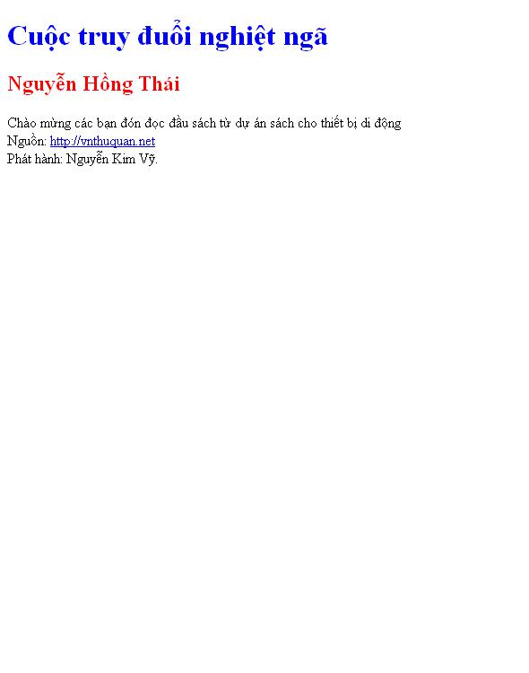 Cuộc truy đuổi nghiệt ngã