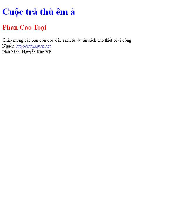 Cuộc trả thù êm ả