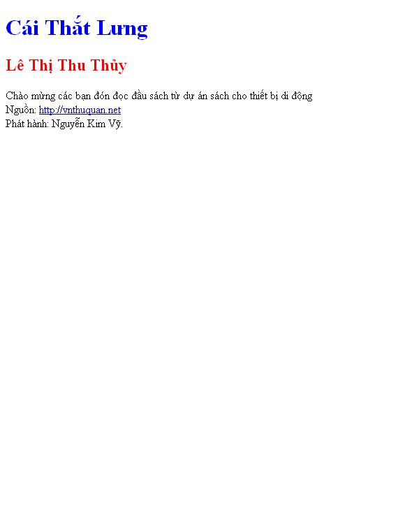 Cái Thắt Lưng