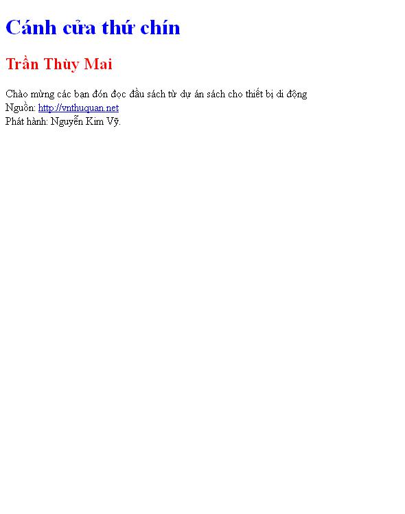 Cánh cửa thứ chín