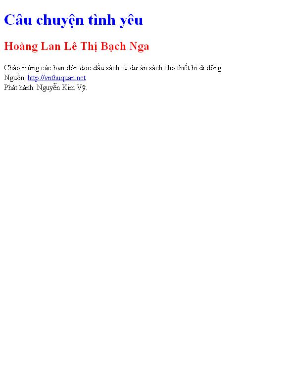 Câu chuyện tình yêu