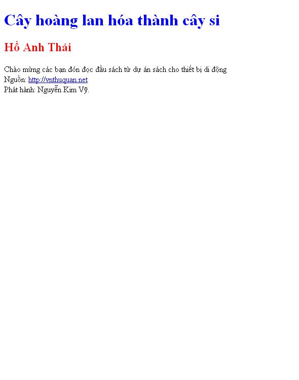 Cây hoàng lan hóa thành cây si