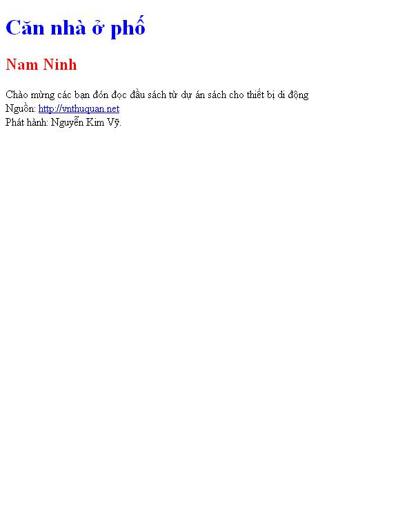 Căn nhà ở phố