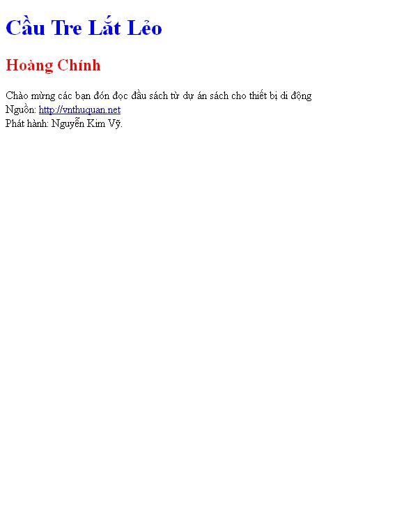 Cầu Tre Lắt Lẻo