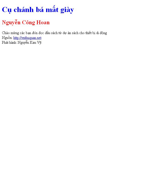 Cụ chánh bá mất giày