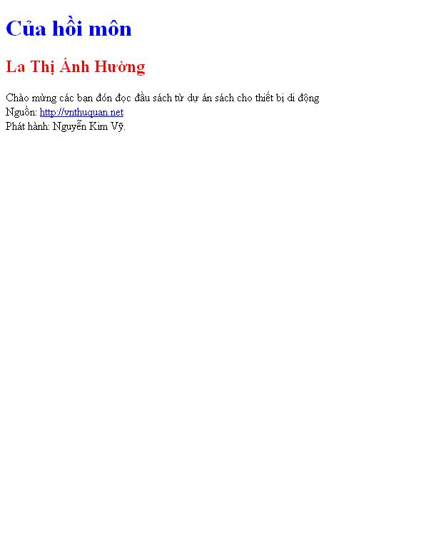Của hồi môn
