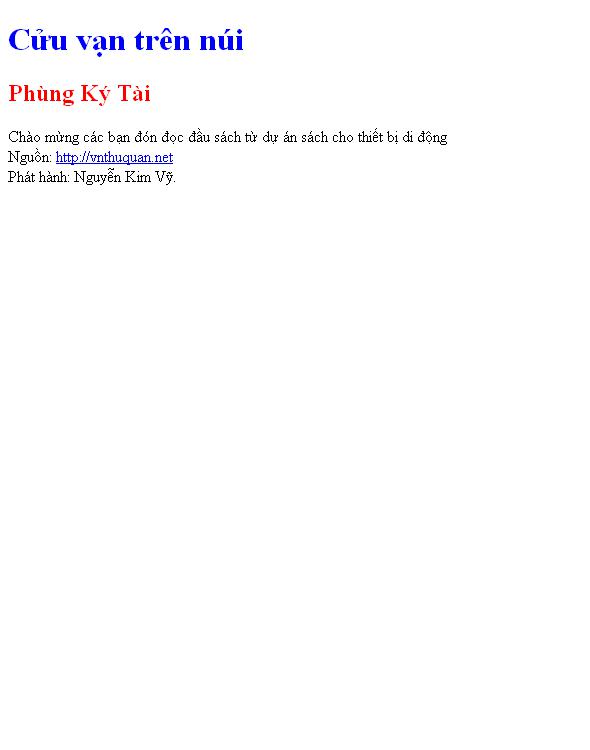 Cửu vạn trên núi