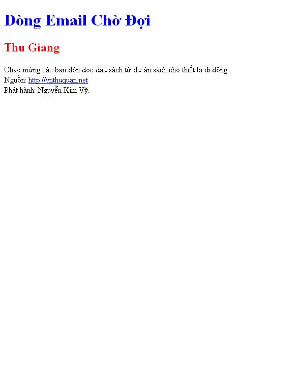 Dòng Email Chờ Đợi