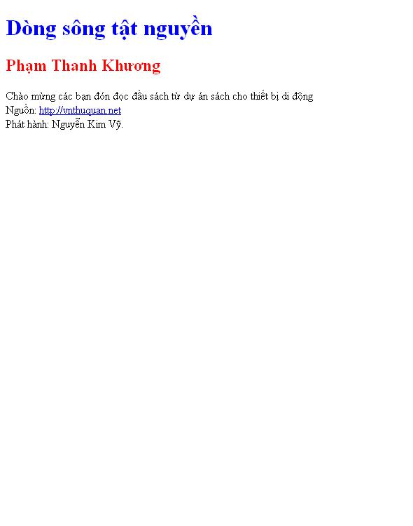 Dòng sông tật nguyền