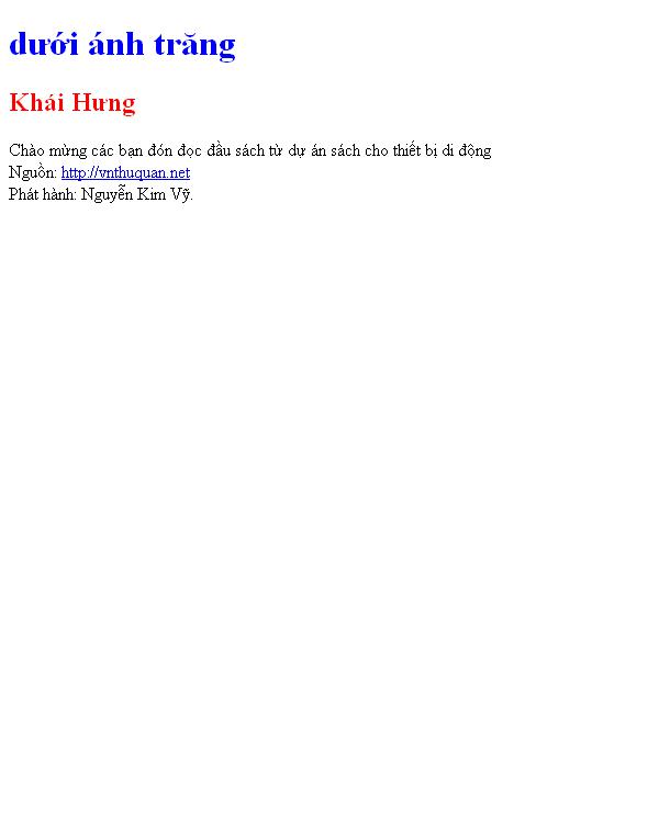 dưới ánh trăng