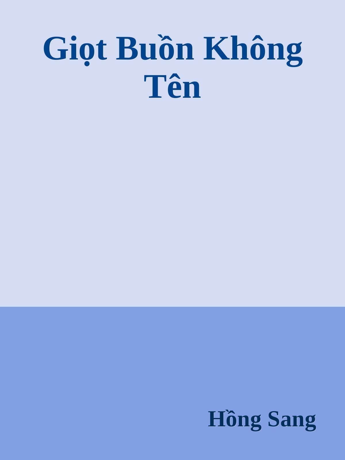 Giọt Buồn Không Tên
