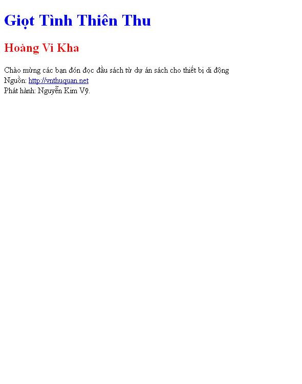 Giọt Tình Thiên Thu