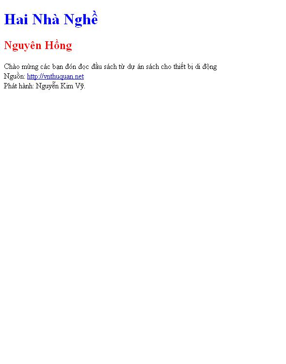 Hai Nhà Nghề