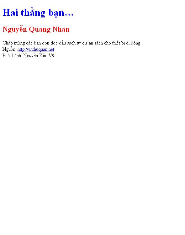 Hai thằng bạn…