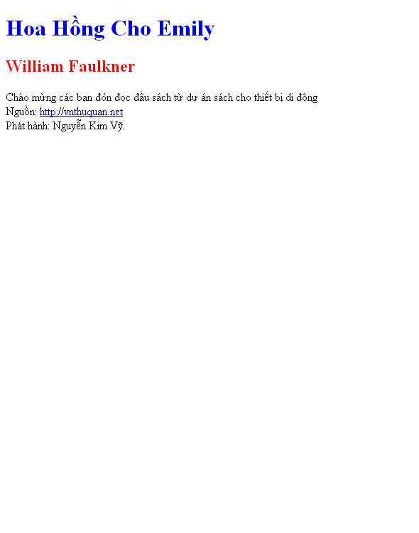 Hoa Hồng Cho Emily