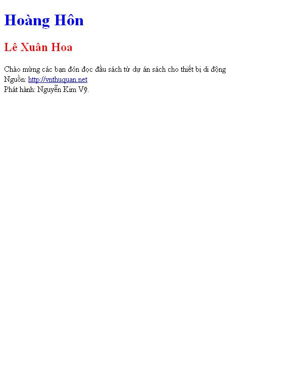 Hoàng Hôn