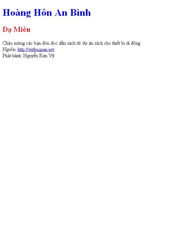 Hoàng Hôn An Bình