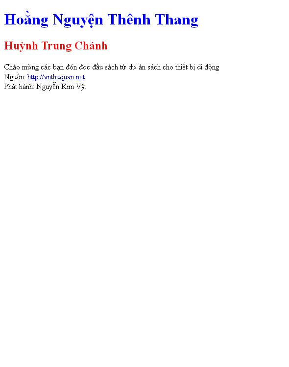 Hoằng Nguyện Thênh Thang