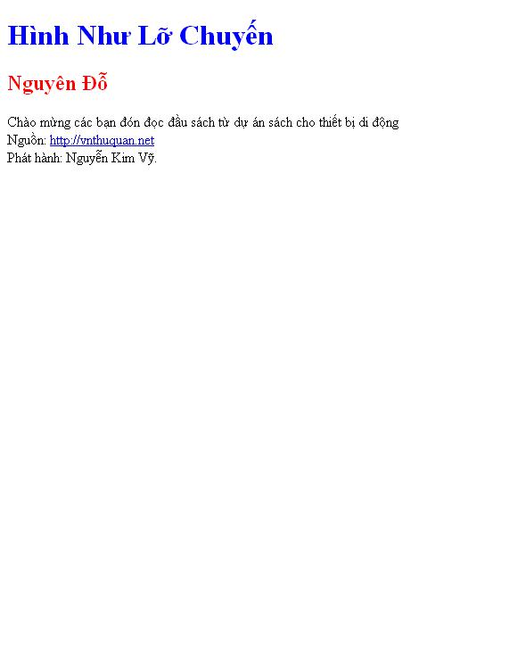 Hình Như Lỡ Chuyến