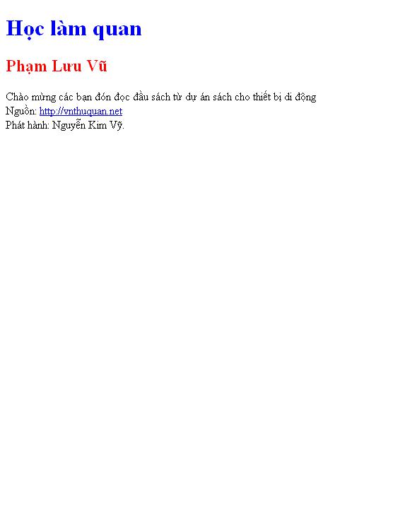 Học làm quan