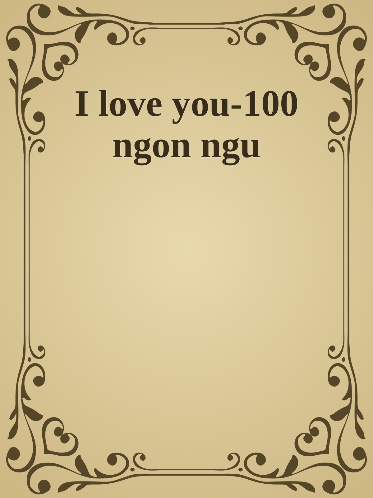 I love you-100 ngon ngu