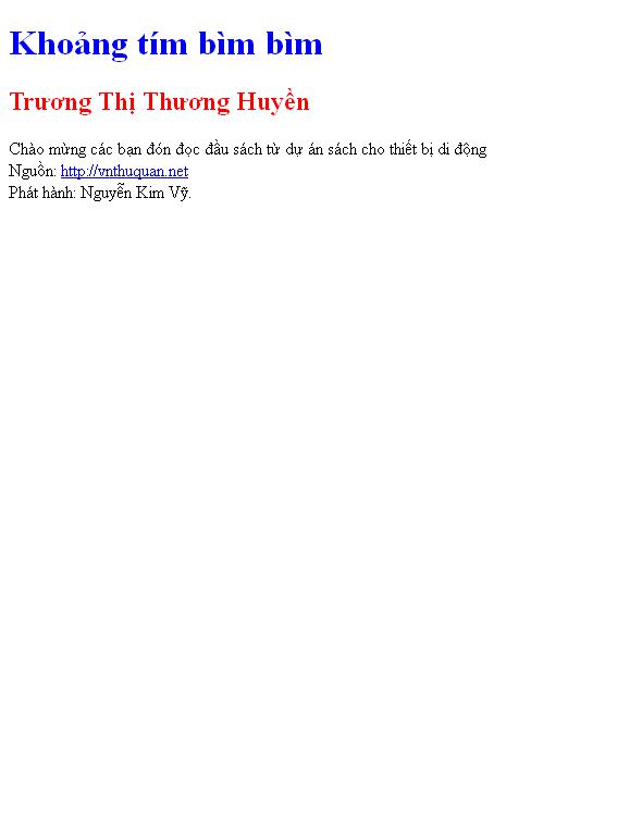 Khoảng tím bìm bìm