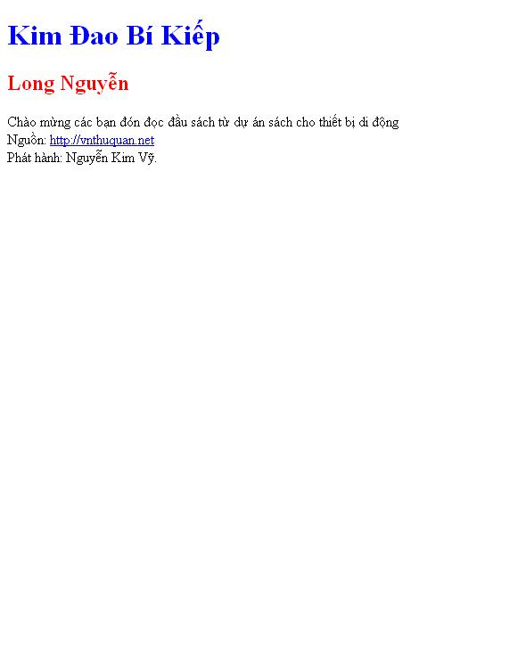 Kim Đao Bí Kiếp