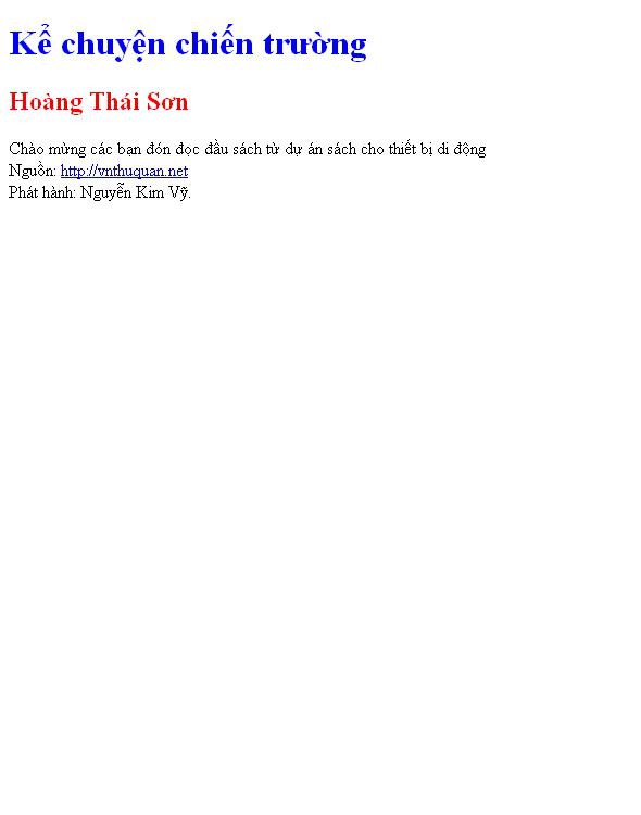 Kể chuyện chiến trường