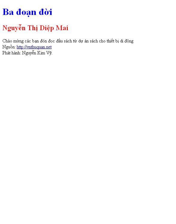 Ba đoạn đời
