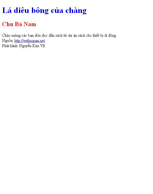 Lá diêu bông của chàng